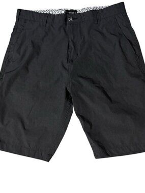 TRUNKS Men's Black Flat-Front Performance Shorts